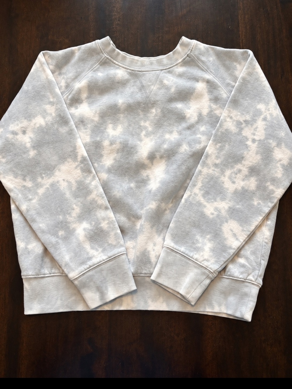 Women’s Tie-Dye Crewneck Sweatshirt - Light Blue/Cream